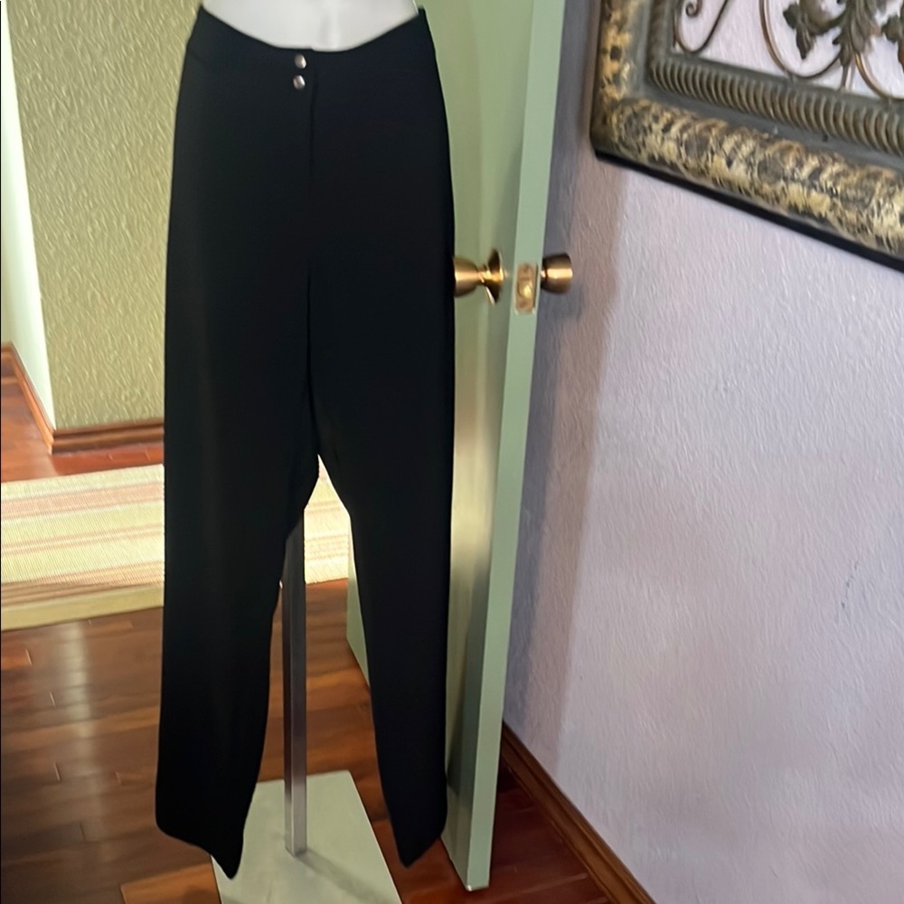 Neiman Marcus Dress Pants -Black Straight Leg Sz L - wardrobe essential